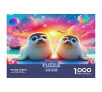 Seal Jigsaw Puzzles Puzzle for Adults Kids. 1000 Piece Whimsical Challenge Toy Educational Games Home Decoration for Adults& Kids Age 14 Years Up 52x38cm/1000pcs