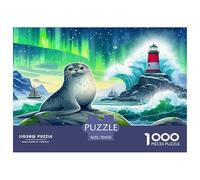 Seal Jigsaw Puzzles Puzzle for Adults Kids. 1000 Pieces Impossible Challenge Toy Educational Games Home Decoration for Adults& Kids Age 14 Years Up 70x50cm/1000pcs