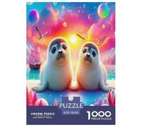 Seal Jigsaw Puzzles Puzzle for Adults Kids. 1000 Pieces Whimsical Challenge Toy Educational Games Home Decoration for Adults& Kids Age 14 Years Up 70x50cm/1000pcs