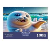 Seal Jigsaw Puzzles Puzzles for Adults Kids. 1000 Piece Impossible Challenge Toy Educational Games Home Decoration for Adults& Kids Age 14 Years Up 52x38cm/1000pcs