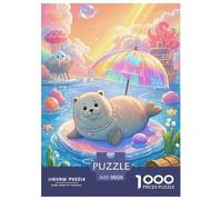 Seal Jigsaw Puzzles Puzzles for Adults Kids. 1000 Pieces Impossible Challenge Toy Educational Games Home Decoration for Educational Games Gifts 38x26cm/1000pcs