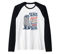 Seal Lover Seals are Awesome Women Men Kids Teens Raglan Baseball Tee