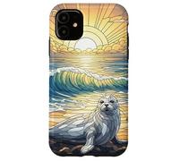 Seal Lover Stained Art Glass Ocean Animal Graphic Case Case for iPhone 11
