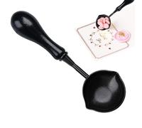 Seal Melting Spoon, Sealing Spoon, Melting Spoon with Non-Stick Seal, Melting Spoon with Double Pour Spout Design with Wooden Handle for