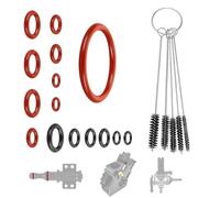 Seal O-rings for Philips Saeco coffee machine, 20 pieces, O-ring seal compatible with Philips, includes cleaning brush set, silicone sealing rings, brewing group for support valve, steam valve