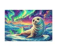 Seal Ocean Sunset 1000 Piece Jigsaw Puzzle for Adults Jigsaw Weekend Get Together Activity Whimsical Design for Friends Stress Buster 1000 PCS