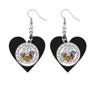 Seal of Arkansas Novelty Women's Dangle Earrings Fashion Printed Wood Earring Drop Pendants Jewelry