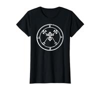 Seal of Bael or Baal Sigil Talisman Demon Circle T-Shirt, Women, Black, Medium