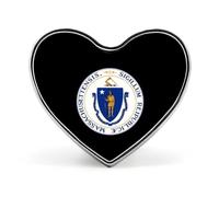 Seal of Massachusetts Custom Brooch Pin Heart Lapel Pins Tie Suit Dress Accessories for Men Women Wedding Birthday