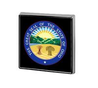 Seal of Ohio Cute Brooches for Women Men Square Pins Badge for Backpack Hat