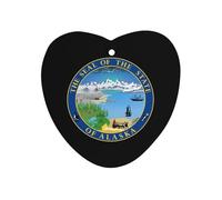 Seal of The State of Alaska Car Air Freshener Automotive Aromatherapy Tablets Hanging Scented Cards Rearview Mirror Love form