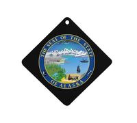 Seal of The State of Alaska Car Air Freshener Automotive Aromatherapy Tablets Hanging Scented Cards Rearview Mirror Rhombus