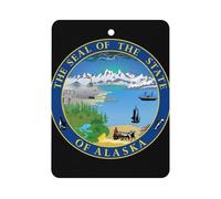 Seal of The State of Alaska Car Air Freshener Automotive Aromatherapy Tablets Hanging Scented Cards Rearview Mirror Square