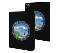 Seal of The State of Alaska Funny Tablet Cases Multi-Viewing Angels Trifold Stand Case Compatible with iPad Series