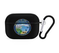 Seal of The State of Alaska Personalized Wireless Bluetooth Earphone Protective Case Cover Compatible with Airpods Pro