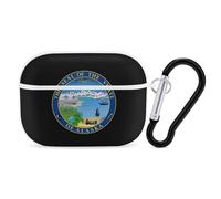Seal of The State of Alaska Personalized Wireless Bluetooth Earphone Protective Case Cover Compatible with Airpods Pro
