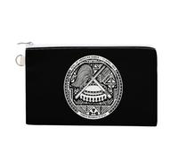 Seal of U.S. Samoa Custom Canvas Coin Purse Change Wallet Bag Small Makeup Bags for Men Women 7.5 X 4.6 Inch