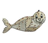 Seal Patch Iron Sew On Clothes Bag Crafts Sea Lion Animal Fish Embroidered Badge
