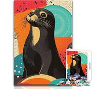 Seal Pop Art 1000 Piece Adult Puzzles Interactive Educational Skill Game Great Meaningful Gift Idea Size 50x75cm