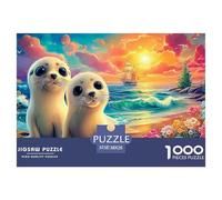 Seal Pup BeachEpic 1000-Piece Jigsaw Puzzles for Adults The Pinnacle of Impossible, Hard, Difficult Challenging Puzzle Educational Games - These Represent The Apex Gift Jigsaw Puzzles for Adults And