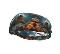 Seal pup in Water Printed Sports Sweatband, Quickly Stops Perspiration, Suitable for Fitness and Leisure Sports