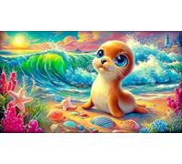 seal Recycled Paper Jigsaw Puzzle 1000 Pieces Great Gift Idea Educational Games for The Whole for Women, Gifts for Men 38x52cm/1000pcs