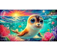 seal Recycled Paper Jigsaw Puzzle 1000 Pieces Great Gift Idea Educational Games for The Whole for Women, Gifts for Men 70x50cm/1000pcs