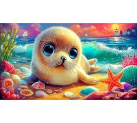 seal Recycled Paper Jigsaw Puzzle 1000 Pieces Great Gift Idea Educational Games for The Whole for Women, Gifts for Men 70x50cm/1000pcs