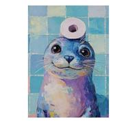 Seal Roll Tile Jigsaw Puzzle, 1000 Pcs Indoor Adult Game | 70x50cm Cardboard, Brain Workout, Tight Puzzle Fit, Art Admirers, Stress Reduction