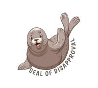 Seal Seal Of Disapproval Seals Sea Animal Notebook: 100 pages | 8.5x 11"