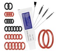Seal Set for Philips Saeco with 30 Sealing Rings Brewing Group, 10 g Silicone Grease Food-Safe & Cleaning Brush Set, Complete Set for Fully Automatic Coffee Machines