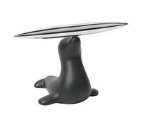 Seal Shaped Pen Stand With 11Cm Metal Ballpoint Pen - Home Office Desktop Accessory - Measures H9 X W7 X D8Cm
