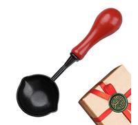 Seal Stamp Spoon - Heated Anti-Stick Melting Spoon, Wood Handle | Reliable Fire Warmer Tool for Bead Softening and Seal Creation, Crafting Accessory Easy Use Durable Helper for Art
