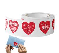 Seal Stickers - Valentine Labels, Wedding Envelope Seals for Party Invitations, Heart Shaped Adhesives with Strong Bond, Event Supply, Decorative Decals for Birthday and Holiday Use