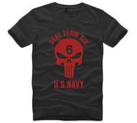 Seal Team Six US Navy Creative Novelty MensT Shirt New Short Sleeve O Neck Cotton tee Black Size L