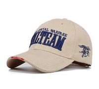 Seal Team Special Warfare Tactical Baseball Cap, Military Style Hat, Adjustable, Gorras, (UK, Alpha, One Size, Khaki)