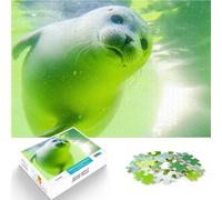 Seal underwaterAdults 1000 Piece Jigsaw Puzzle Stress Reliever Staycation Kill time for is ideal as a gift for the whole family 38x26cm