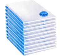 Seal Vac Bags Space Saving 10Pack. Foldable Reusable Large Air Tight Vacuum Storage Bags for Clothes Vacuum Sealed Bag for Clothing Travel Air Tight Compression Zipper Bags 90x50cm