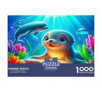 Seal1000Piece JigsawPuzzleLittle Sea Lion ForAdult Challenging LargePiecePuzzles Age12+byth ThemeFlowersandBirds Uncover The Puzzle 38x26cm/1000pcs