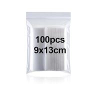 Sealable Plastic Bags Grip Seal Bags 100 Pcs 9x13cm/3.5x5.1In Ziplock Resealable Clear Plastic Small Little Transparent Polythene Pouches bag For Beads Jewellery Food Candies