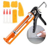 Sealant Gun, Preciva Caulking Gun Kit Pro Heavy Duty Silicone Guns, Professional Mastic Applicator for Caulking Cartridges
