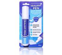 Sealant Pen White Caulk Marker: Waterproof Silicone Colorant Paint, Stain Remover, Sink, Kitchen, Shower, Bathroom Tile - White, Wide 15mm Tip