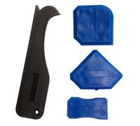 Sealant Profiling Finishing Tool, 4 Piece Blue Silicone Sealant Smoother Caulking Tool Former Applicator for Kitchen, Bathroom, Window Frame, Door Frame