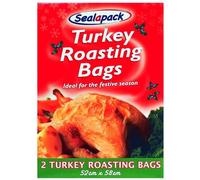 Sealapack 2 Packs Of 4 Large Turkey Roasting Bags - Clear, Disposable, Polyethylene (PE) & Polypropylene (PP) Construction, Self Seal, Leak Proof