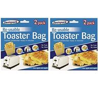 Sealapack 2X 4 pack Reusable Toaster Toastie Sandwich Toast Bags Pockets Toasty Toastabags