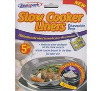 Sealapack 2X Slow Cooker Liners Cooking Bags Pack of 5 for Round & Oval Cookers