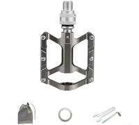 Sealed Bearing Pedals with Quick Detach Mechanism Compatible with For Brompton and For Dahon 9/16 Cranks (Grey)