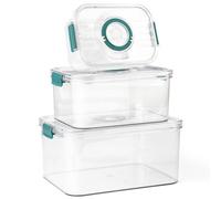 Sealed Breads Box Plastic 3 Breads Storage Containers, Containers Air Tight Bread Box, Bread Container To Keep It Fresh, Breads