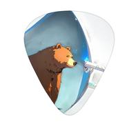 Sealed brown bear Printed pick set - 12 pieces, thin, medium and thick guitar picks, suitable for guitar, bass, electric guitar and ukulele