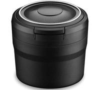 Sealed Car Ashtray with Lid for Audi TT Mk2 8J 2006-2014 - Flame Retardant, High Temp Resistant, Detachable & Large Capacity Portable Travel Ashtray,Black/A